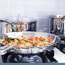 D3® Stainless Steel 2 Piece Cookware Set- Made in – Includes 8″ Frying Pan and 1