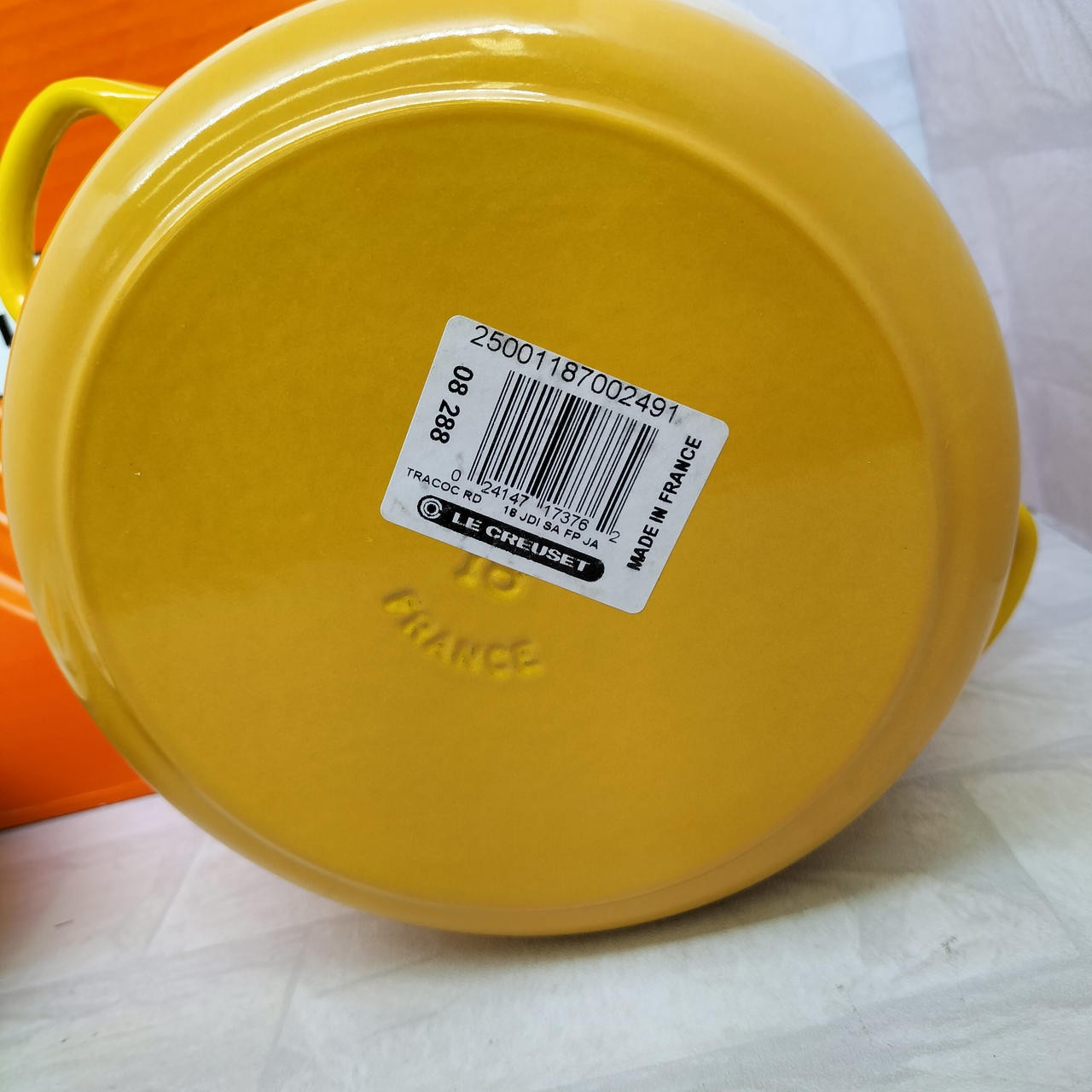 Le Creuset Cocotte Ronde Tradition 18cm 7 inch 2qt Dijon Yellow Cast Iron