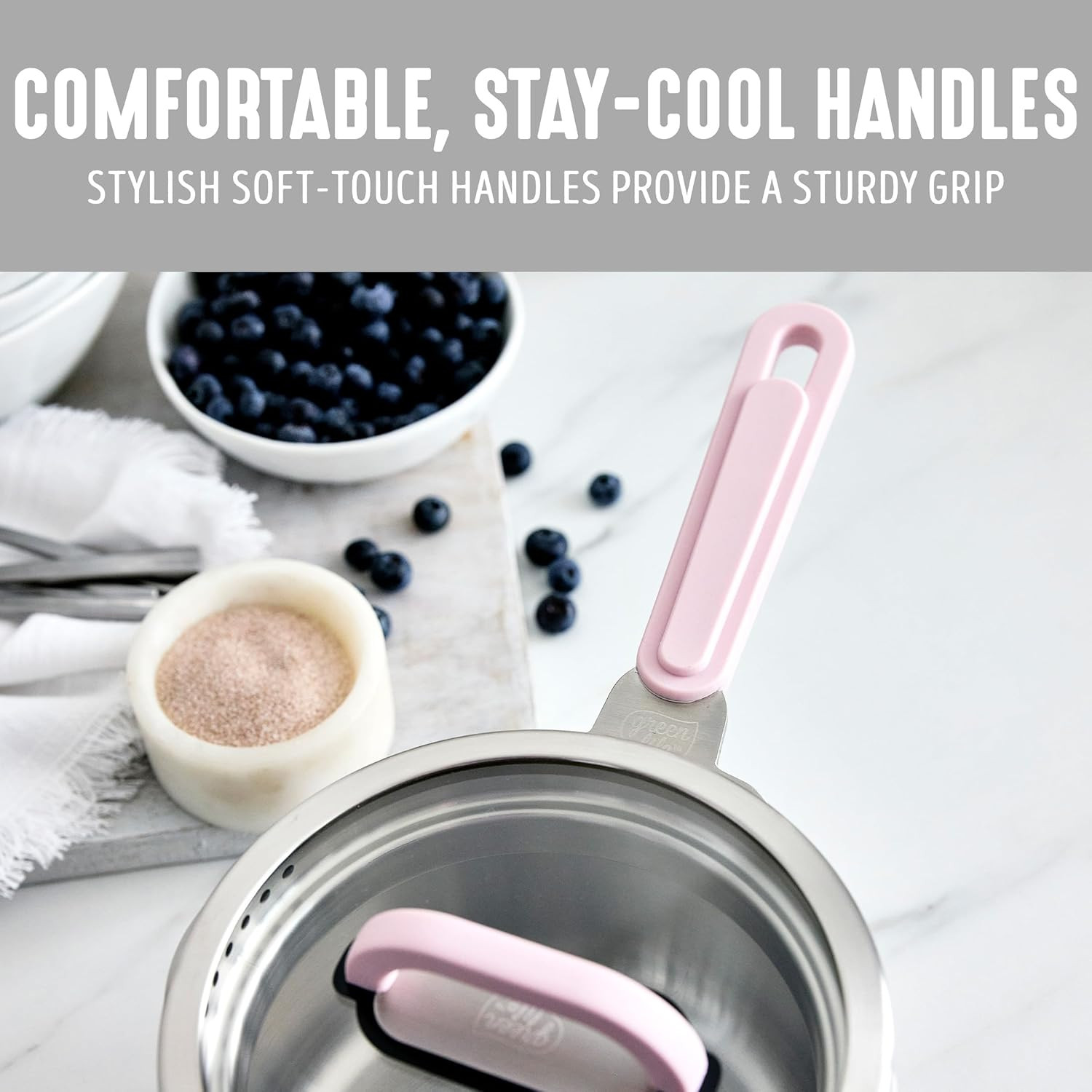 BK Twisting 6-Piece Stainless Steel Cookware Set with Strainer & Spouts