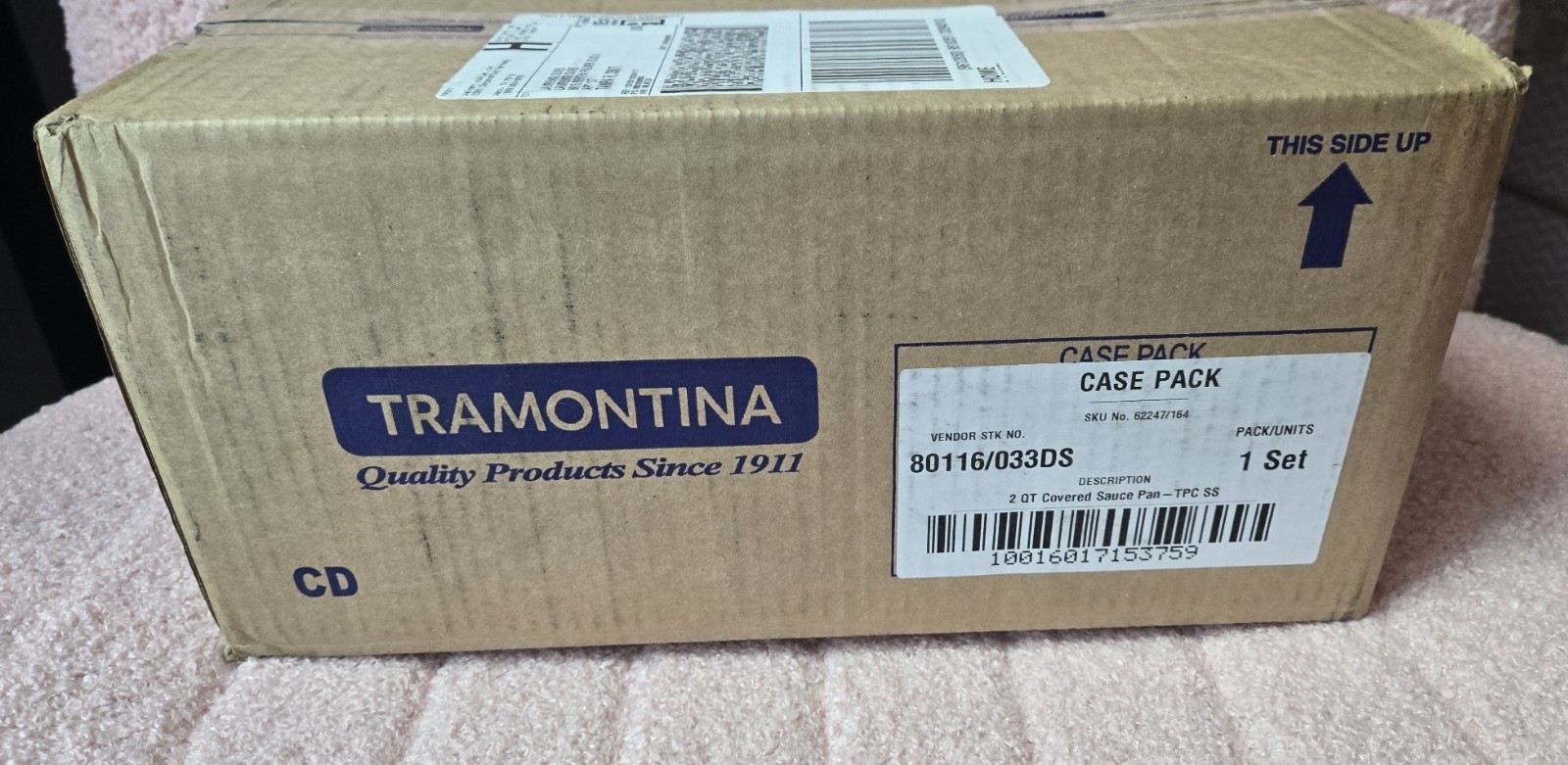 Tramontina Tri-Ply Base Stainless Steel 2-Quart Small Sauce Pan &Glass Lid