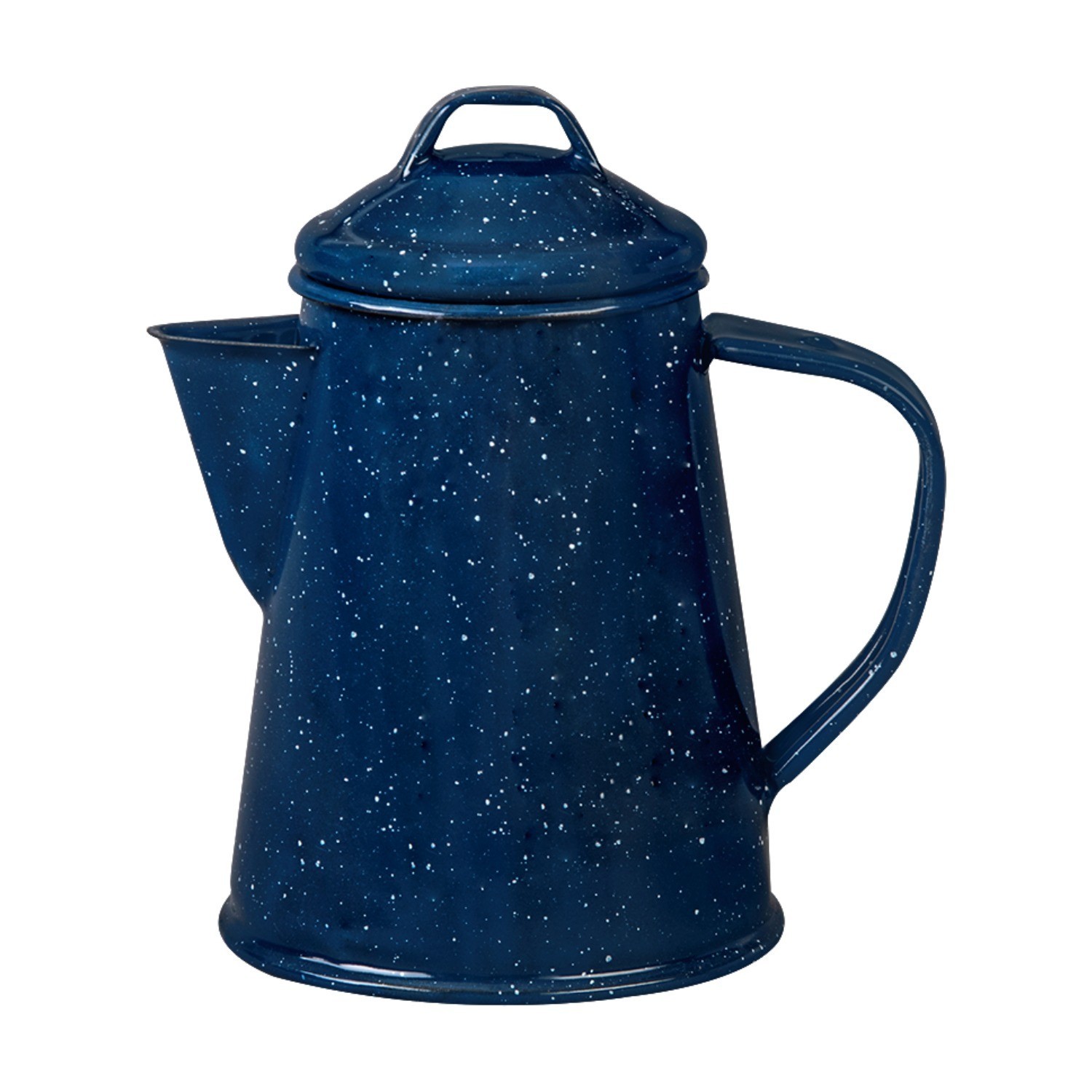 Alpine Cuisine 0.6 Qt Enamel Steel Coffee Pot, Dark Blue Speckle