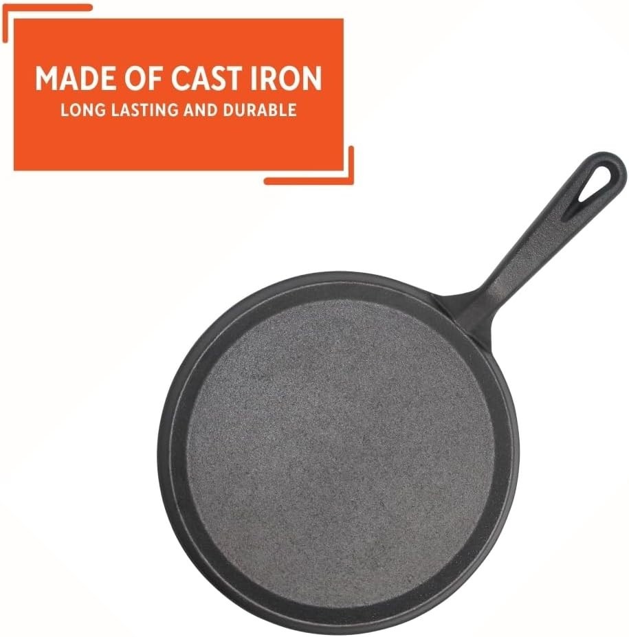 9.5 inches Cast Iron Preseasoned Comal