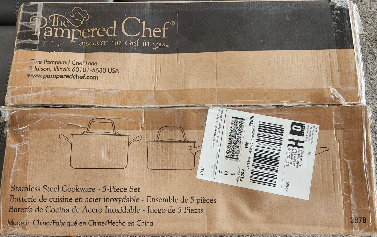 PAMPERED CHEFF STAINLESS STEEL SS 5 PC COOKWARE SET 2878 RETIRED NIB NEW