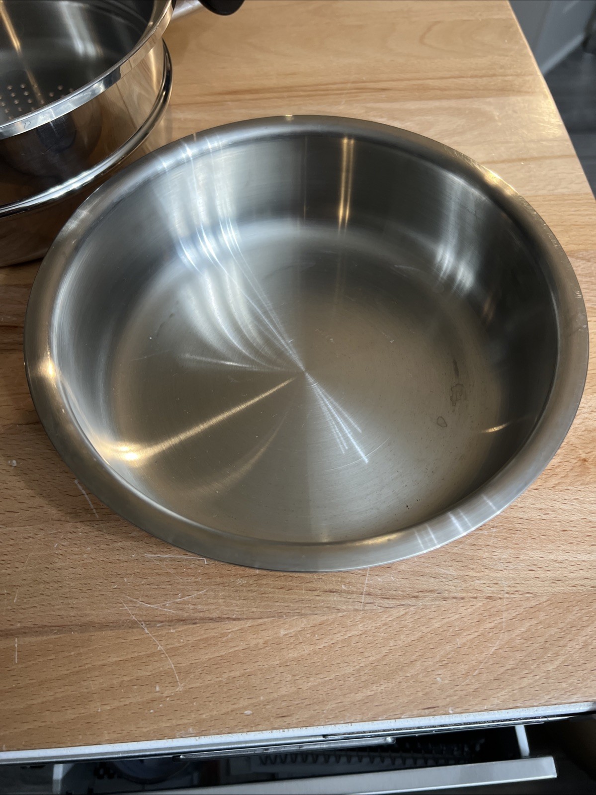 (#46). Saladmaster Insert 2Qt Surgical Stainless Double Boiler Pudding + Steamer