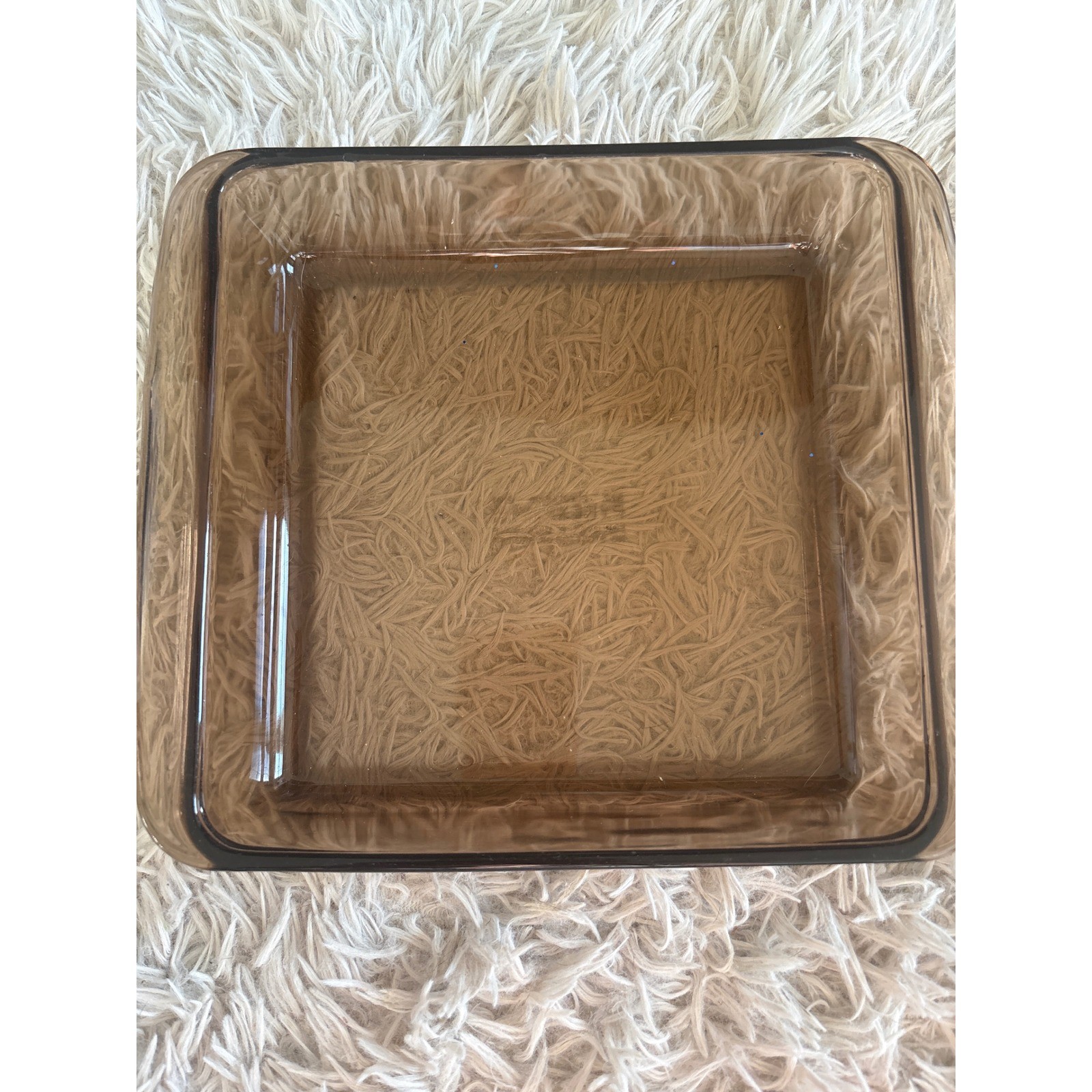 Vintage Pyrex Visions Amber Glass Square Baking Dish 2L Casserole 222 A-1 USA