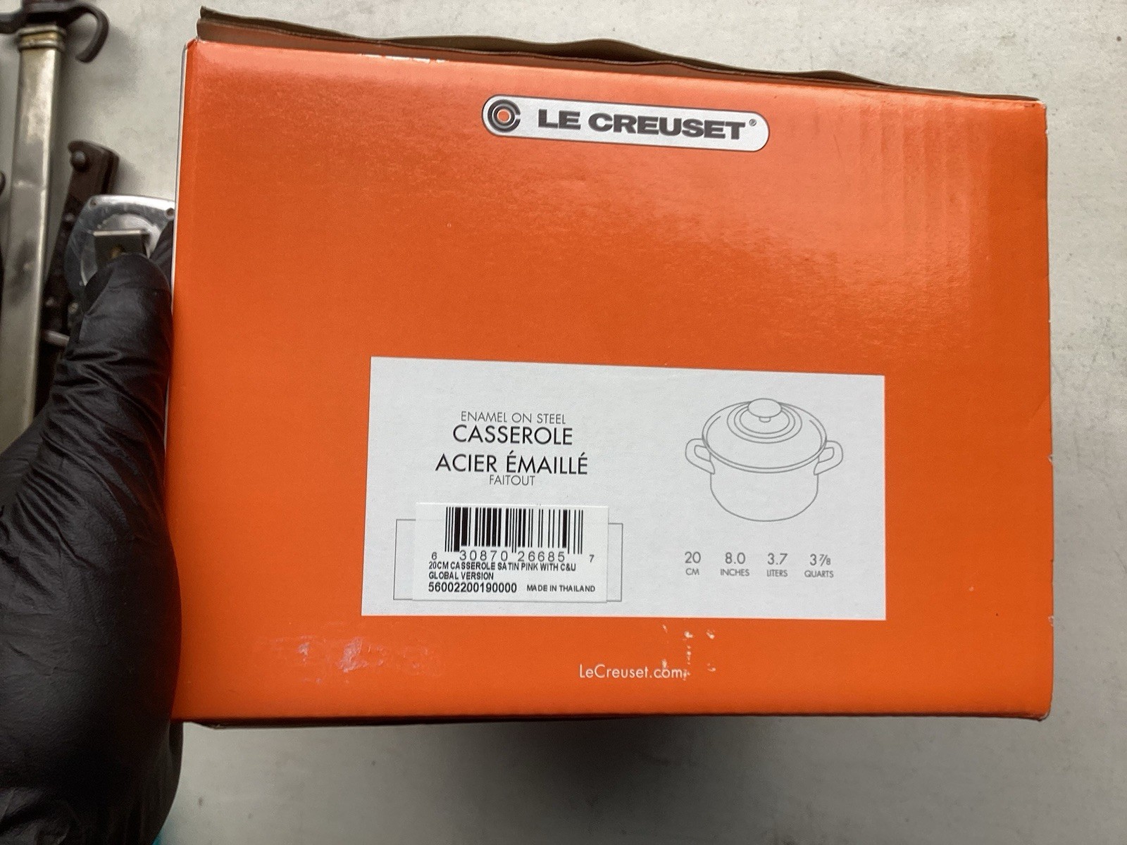 Brand New Le Creuset Stock Pot 3 7/8 qt Enamel on Steel Satin Pink in Retail Box