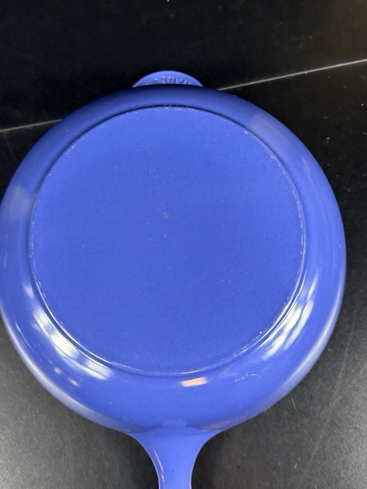 Le Creuset 3 Qt #24 Saucier Cast Iron Blue Enamel EUC