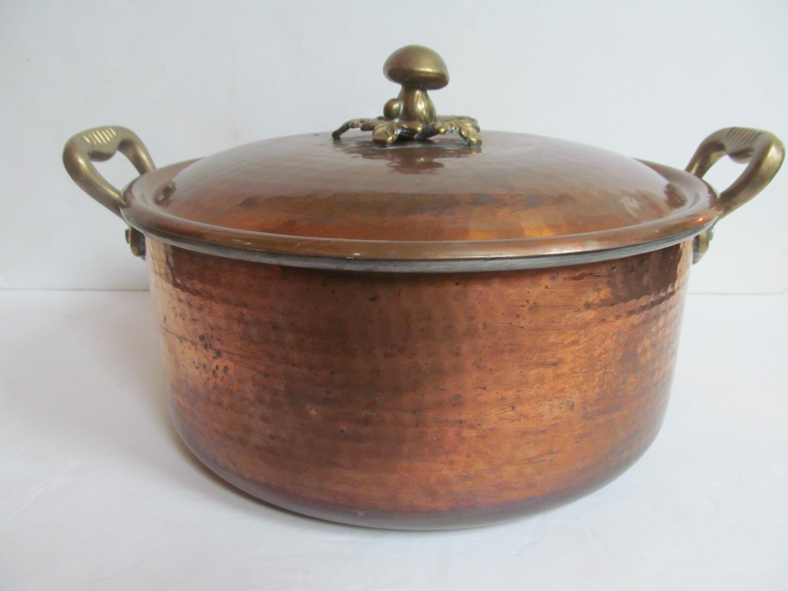 Cu Artigiana Copper & Brass Italian Hand Made Pot & Lid Michael’s range Mushroom