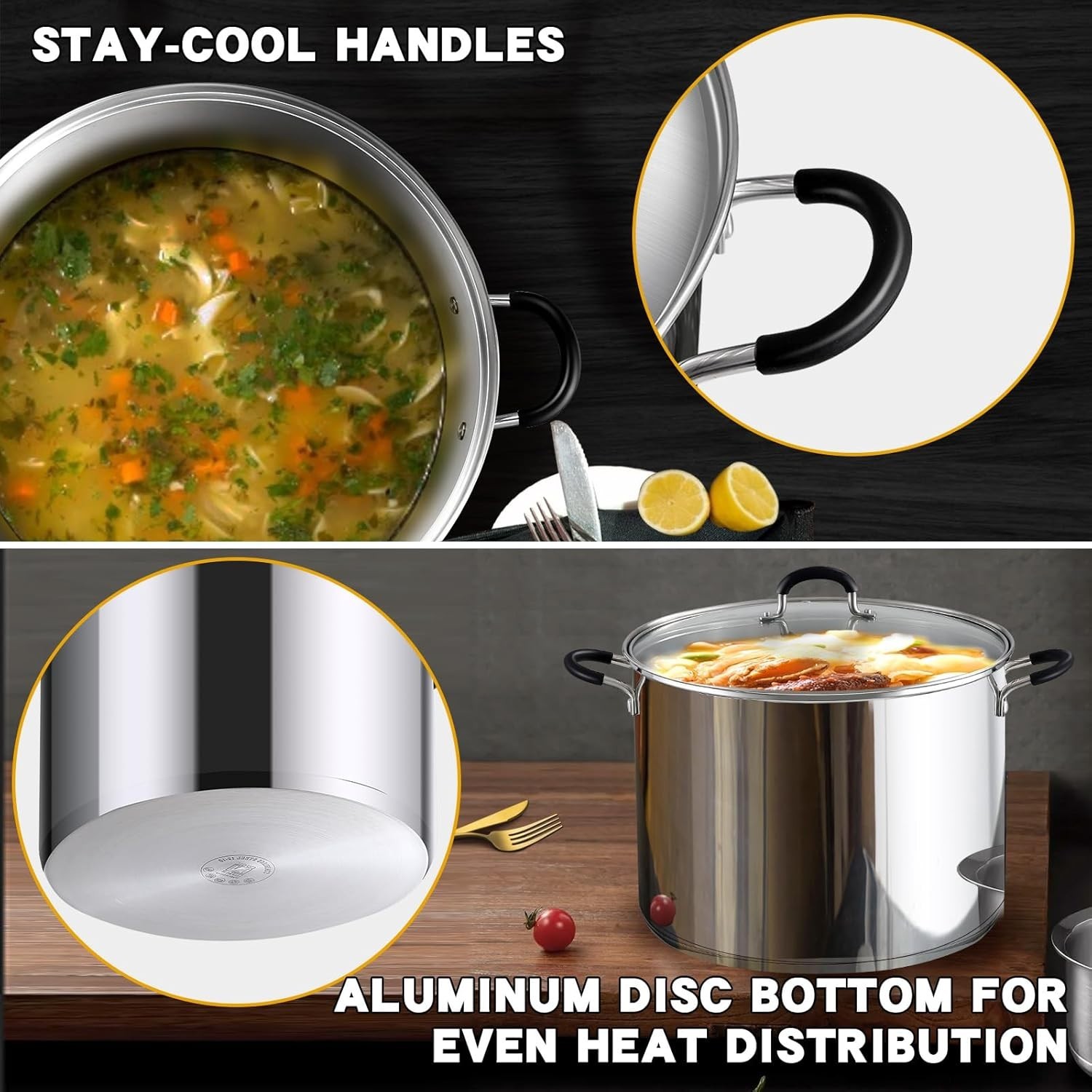3 Quart Non-Deformable Stainless Steel Stock Pot – Perfect for Soups and Sauces