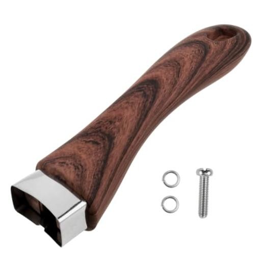 Brown Wood Color 170x35mm Wooden Pot Handle Milk Pot Handle Scald-Proof Long