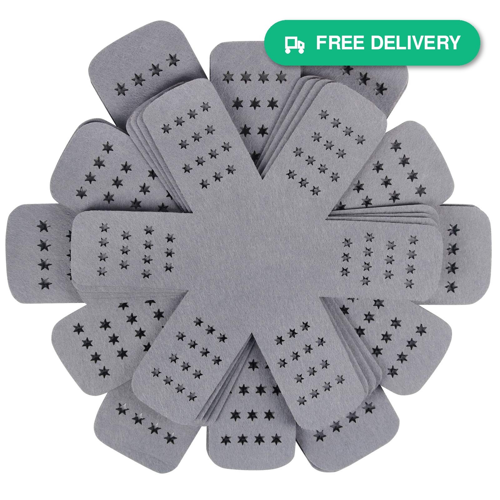 BYKITCHEN Pan Pot Protectors Set of 12 Gray Felt Trivets Stackable Cookware