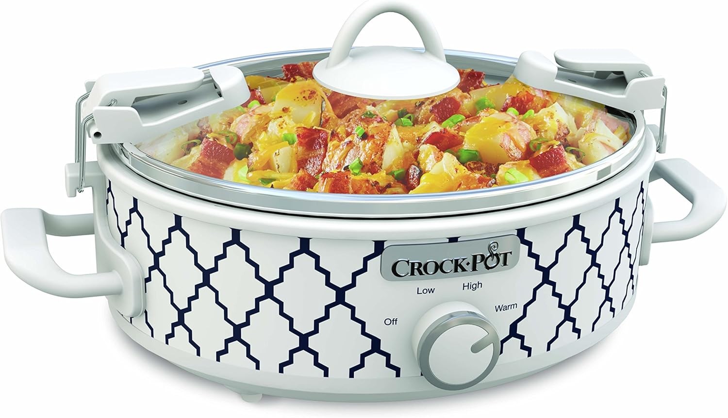 Crock-Pot 2.5Qt Casserole Slow Cooker White/Blue Compact Durable NewHot
