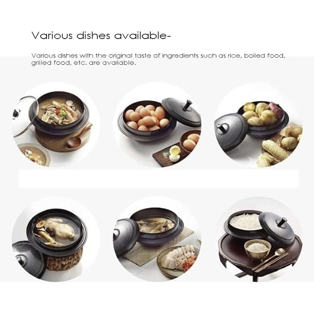 Gamasot IH Induction Titanium Ceramic Aluminum Korean Traditional Pot 9.4 inch