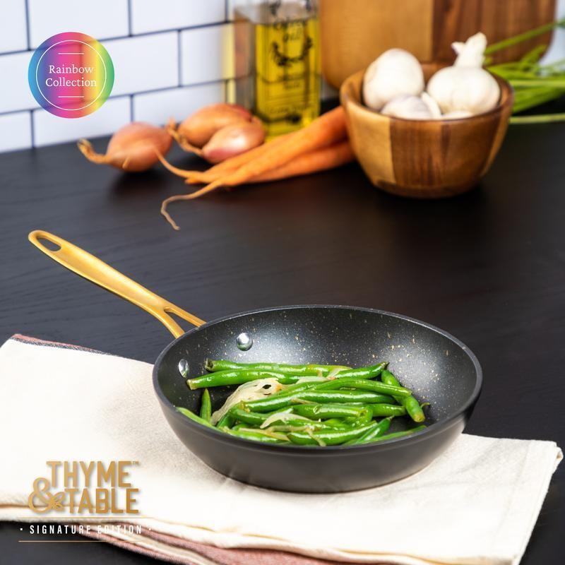 8″ Non-Stick Fry Pan Stainless Steel Induction Base Oven Safe to 500°F New