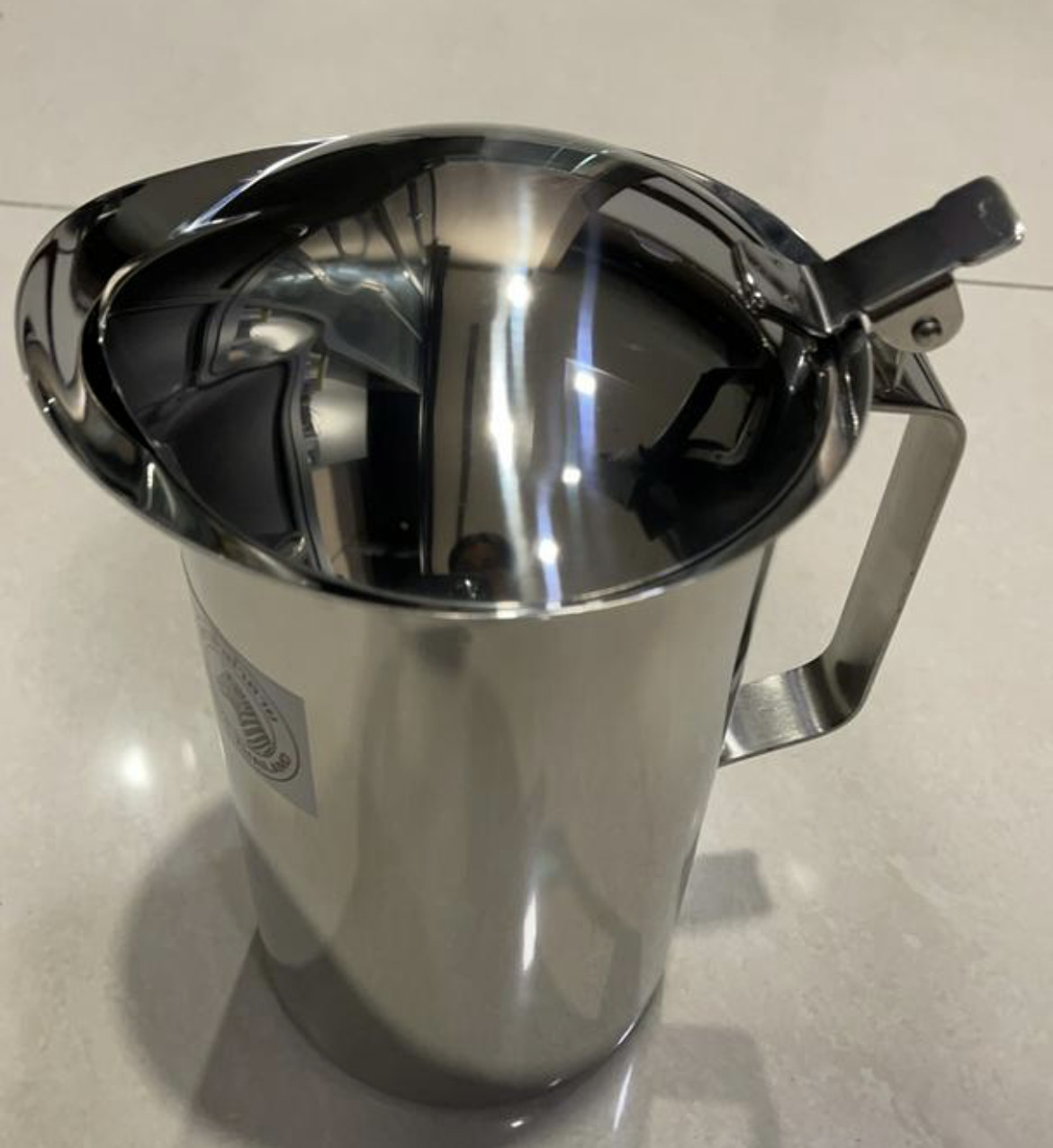 Thai Zebra Brand Water Jug Pouring Mouth with Lid Kitchenware Stainless 11cm