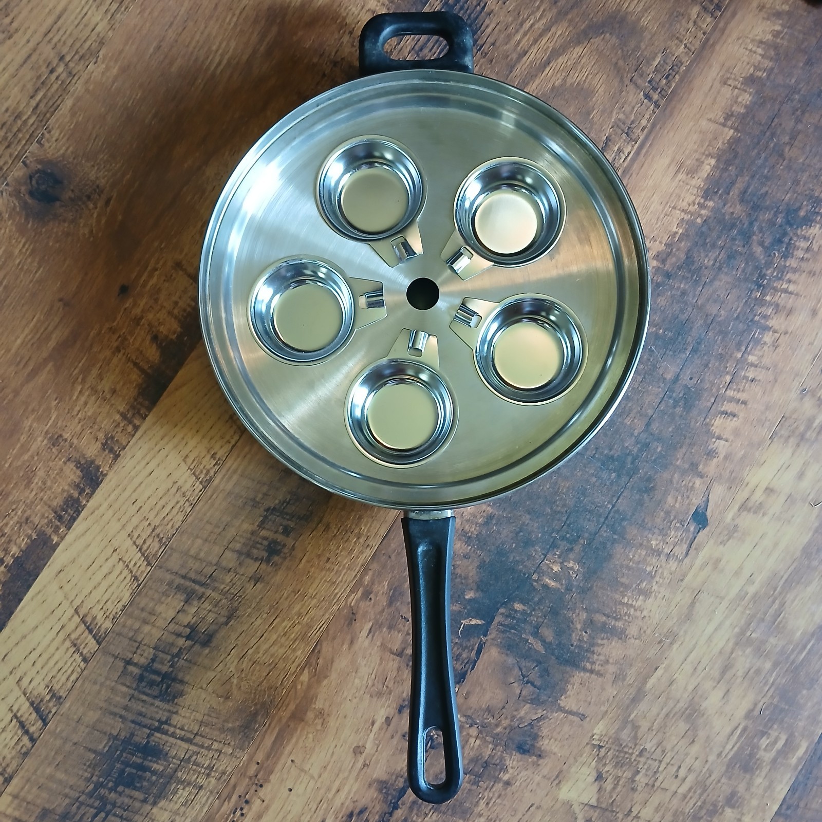 9 Element T304 Surgical Stainless Waterless Greaseless Pan Five Egg Poacher 11″
