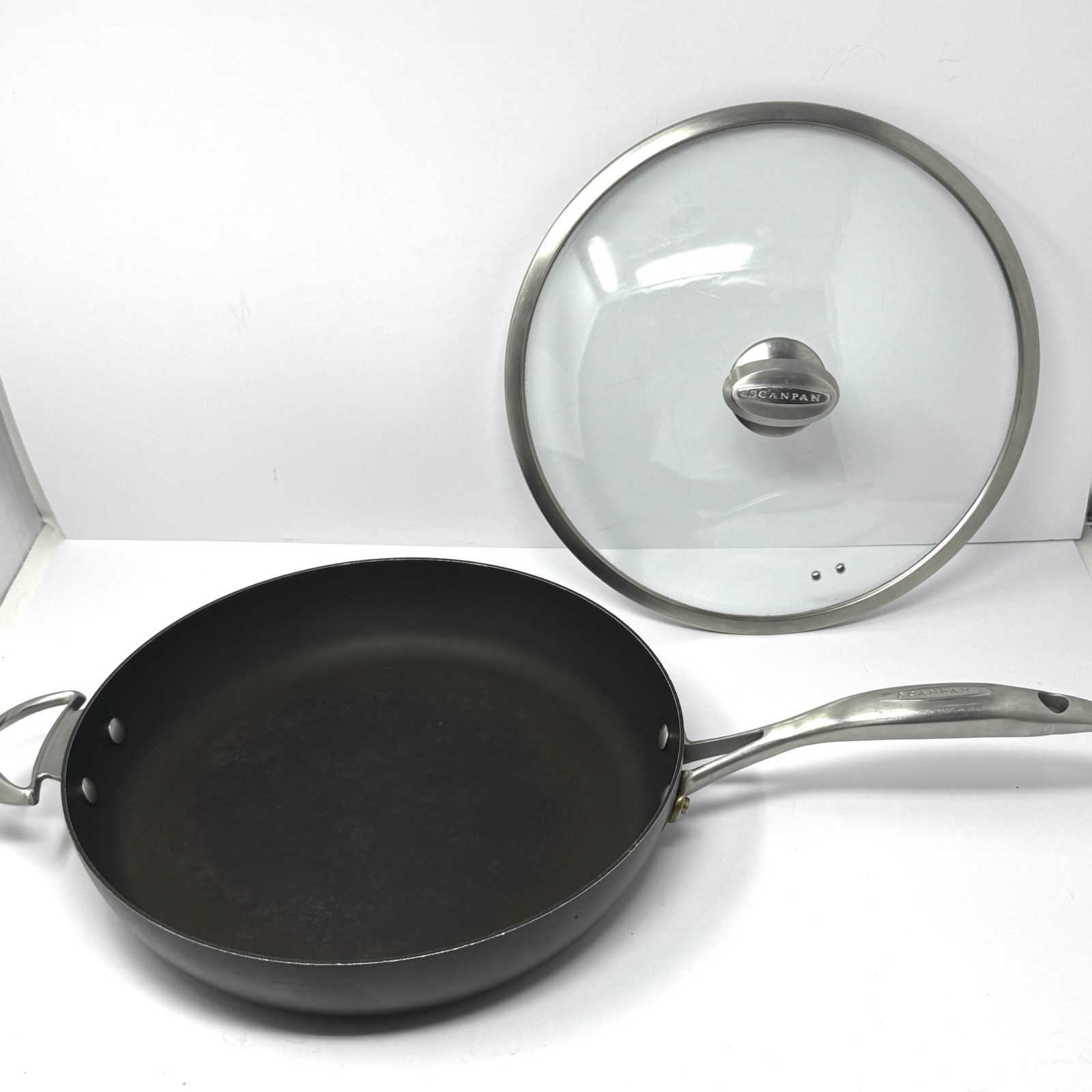 SCANPAN INDUCTION J SKILLET Frying Pan With GLASS LID 12 3/4″ Made In Denmark