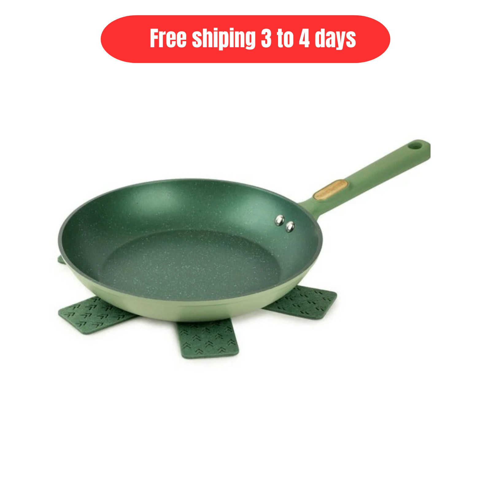 Thyme & Table 10″ Non-Stick Fry Pan Green Granite Induction Dishwasher Safe NEW