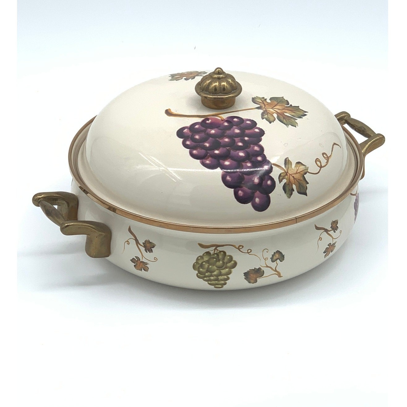 Tabletop Unlimited Porcelain Enamel Ware Pan with Lid