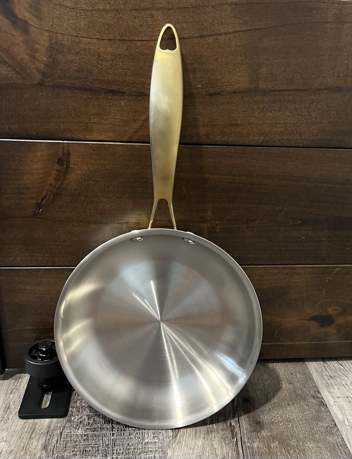 David Burke Tri-Ply Series 8″ Stainless Heavy Fry Pan Skillet Gold Handle NWOT!