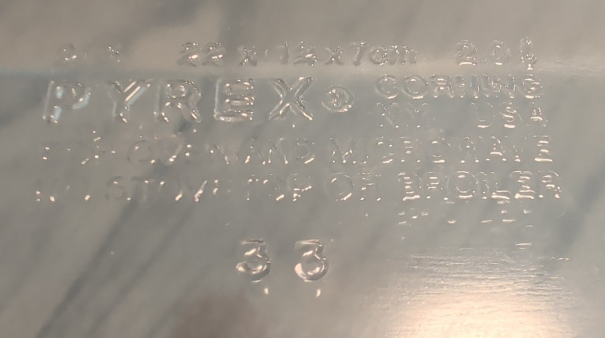 Vintage 70s PYREX #215 Clear Glass 9×5″ Bread Loaf Baking Dish ~Wide Handles USA