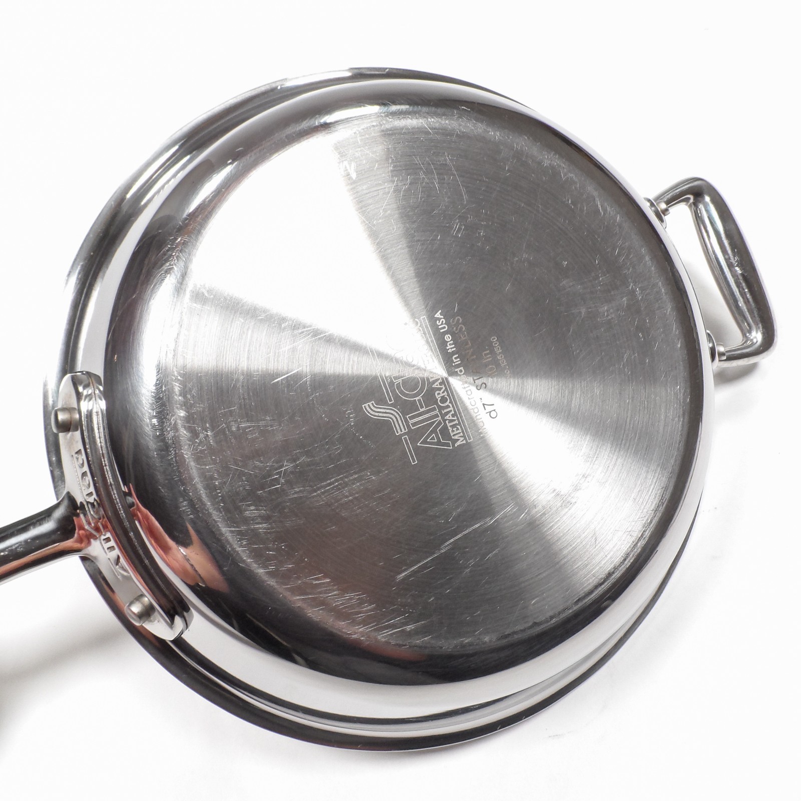 All Clad d7 Made in USA 10″ Stainless Steel Handle Frying Pan Skillet – No Lid