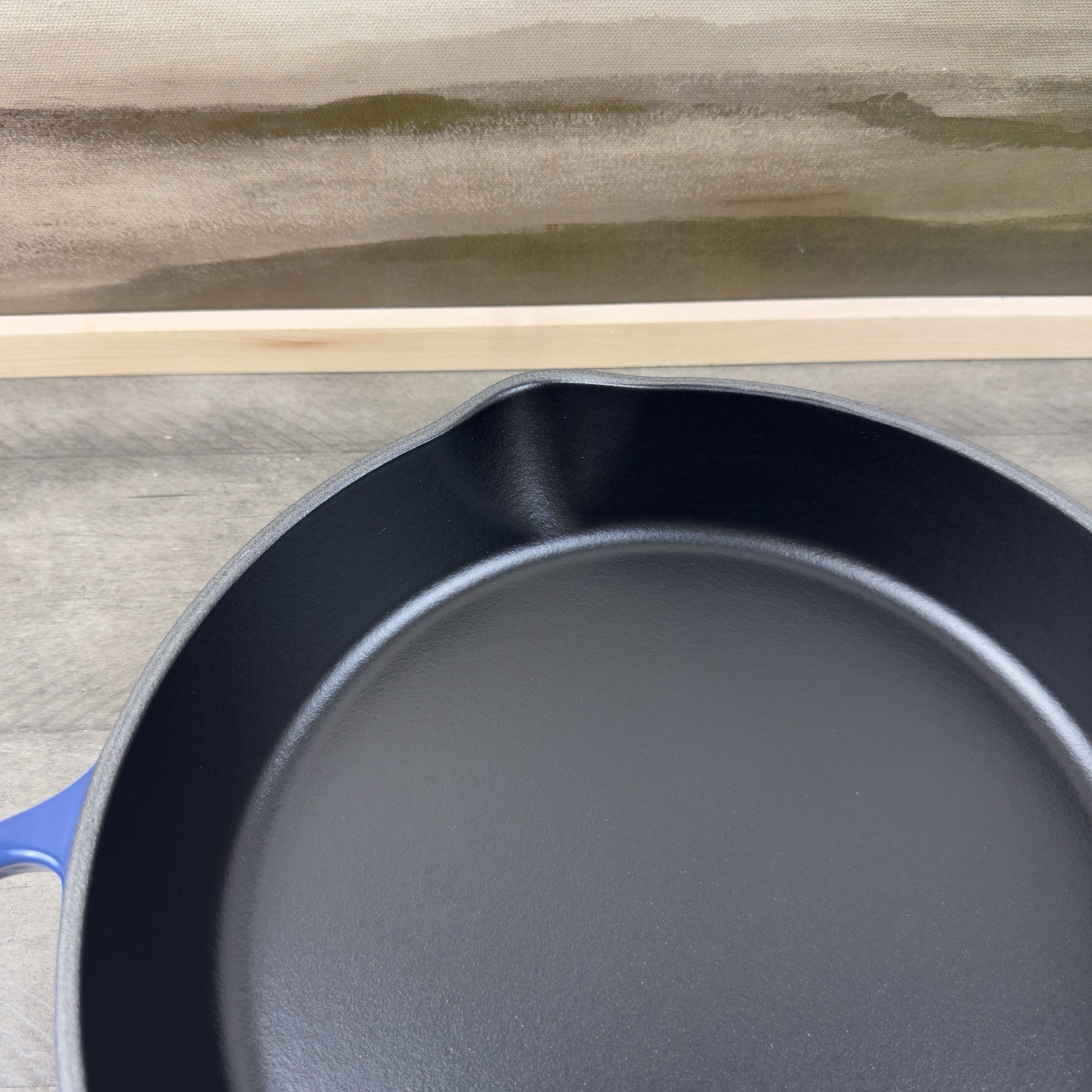 Le Creuset Signature Enameled Cast Iron Deep Skillet 10 1/4” Lapis Scuffed Read