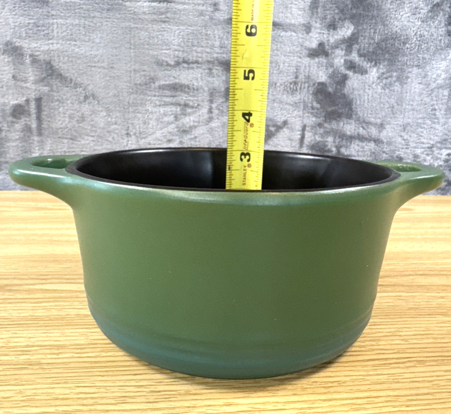 Parini Green 1 Qt Flameproof Casserole Dish Pot w/ Lid Stoneware Ombre