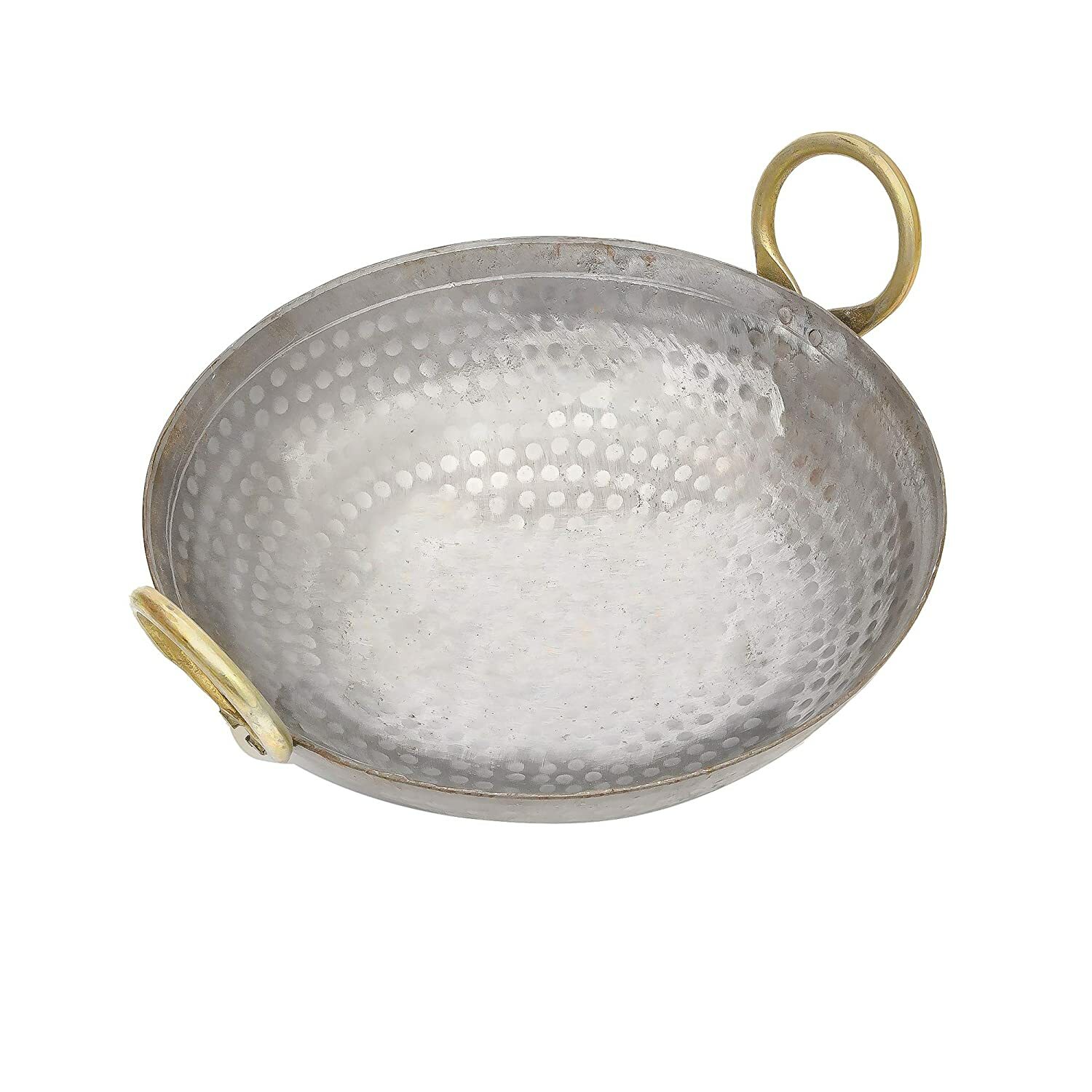 Hammered Deep Frying Kadhai/ Wok with Handle (2.5 Liter)