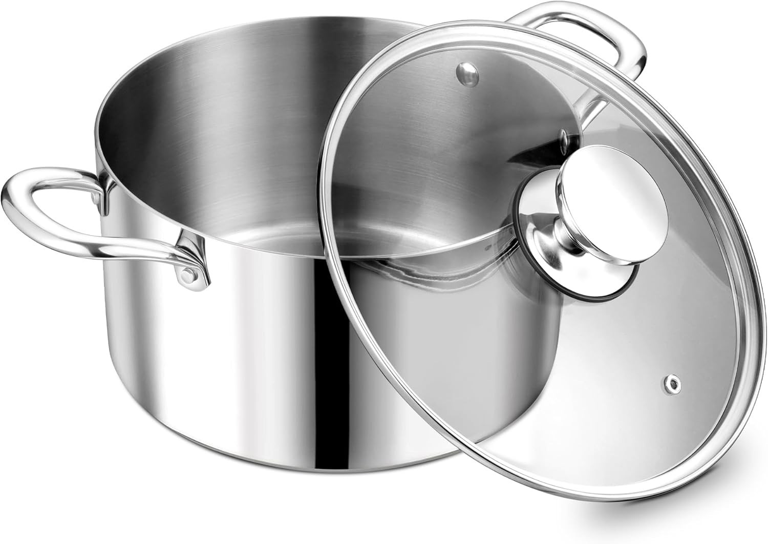 5 Quart Tri-Ply Stainless Steel Stock Pot, Cooking Pot with Lid | 5 Qt Stockp…