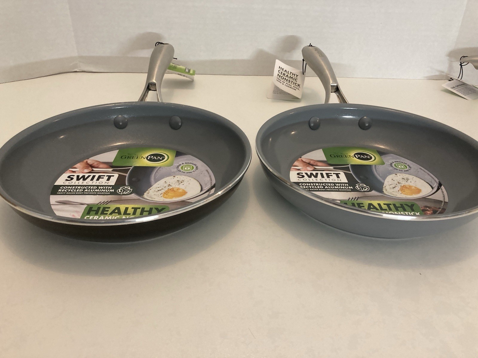 GreenPan Swift Ceramic Nonstick 8″ Frying Pan Skillet Stainless Steel Lot Of 5