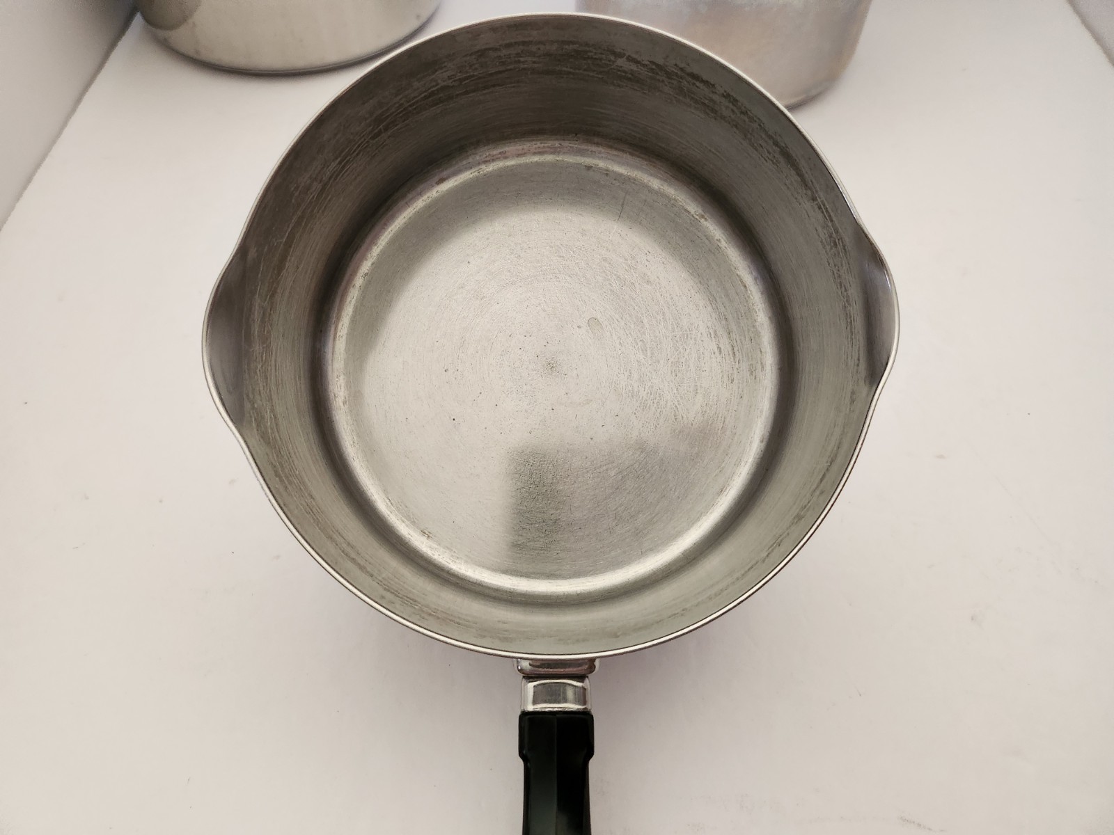 Farberware Aluminum Clad Stainless Cookware: 1 1/2qt & Lid 2- 1qt Pots 1 Lid