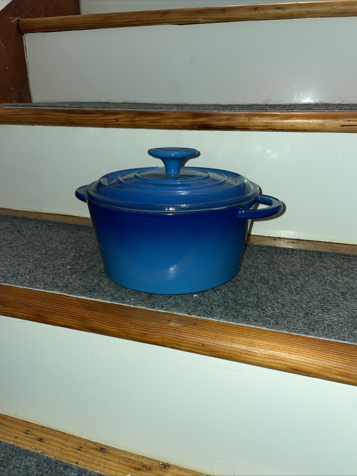 Le Creuset Blue Cast Iron Casserole & Saucepan Two-Piece Set Enamel Induction