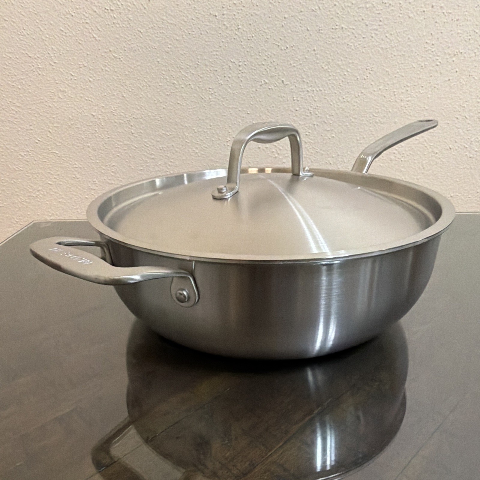 Made In | 5 qt Stainless Steel Saucier Pan with Lid | Induction/Electric/Gas