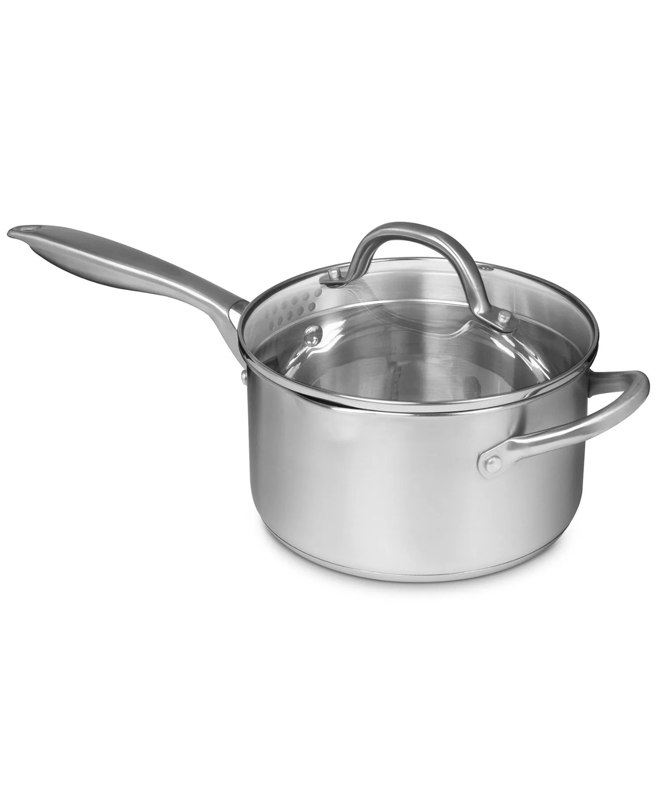 57$ Sedona Kitchen Pro Stainless Steel 3.5-Qt Saucepan with Draining Lid Silver
