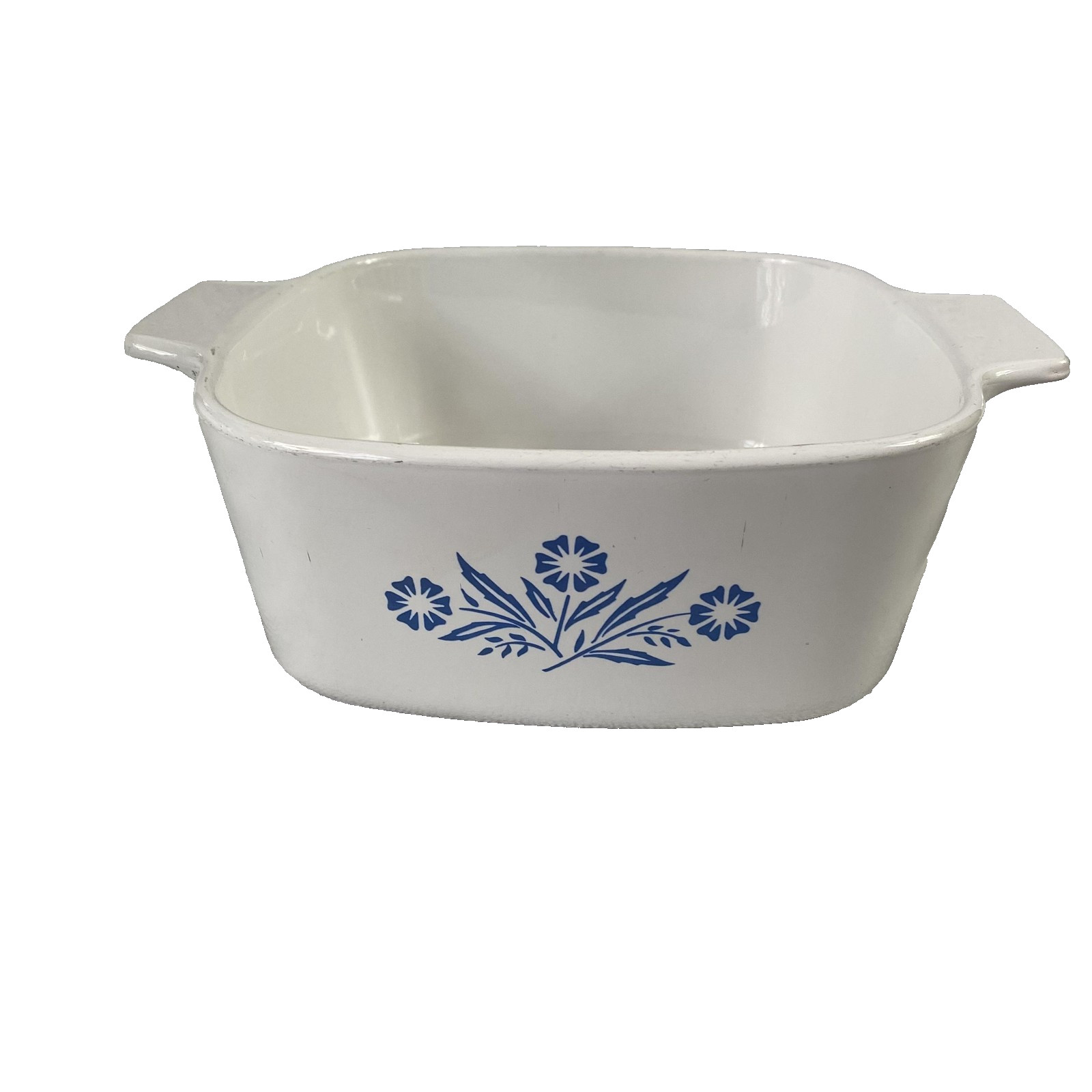 Vintage CorningWare Cornflower Blue Casserole Dish 1.5 Qt A-1 1/2-B White USA