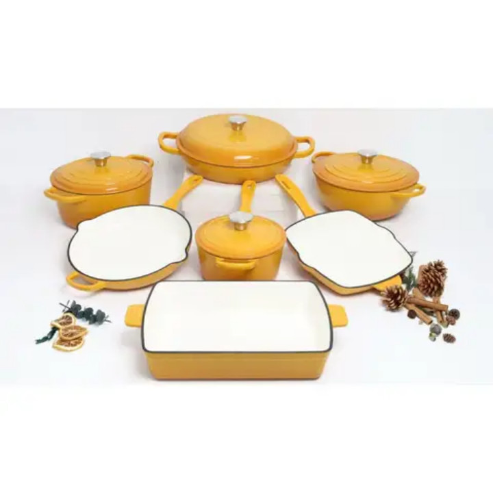 7-5Pc Ceramic Cookware Set Pots & Pans w/ Lids Modern Kitchen Set Preorder