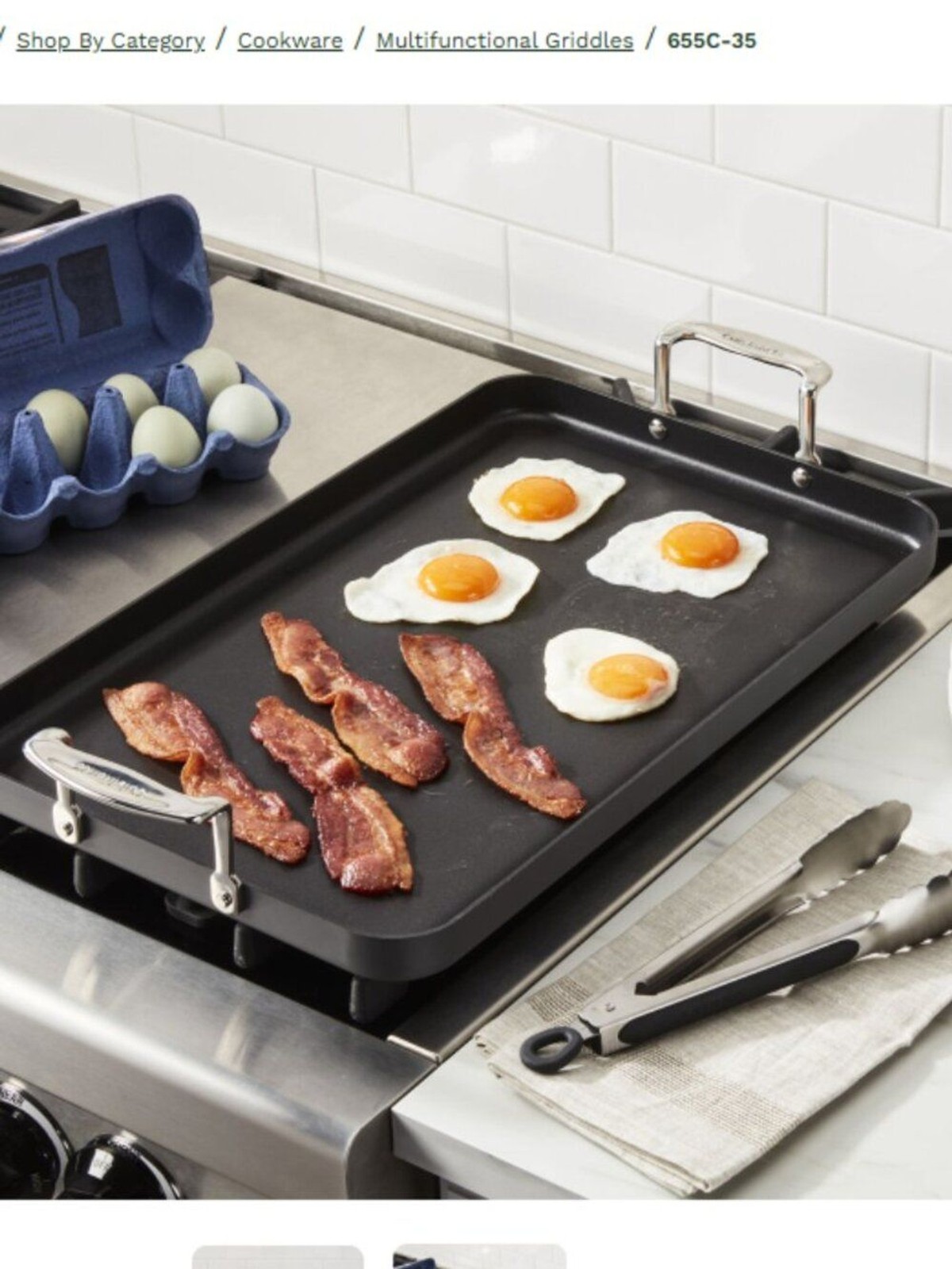 Cuisinart Chef’s Classic Nonstick Hard Anodized 13″ x 20″ Double Burner Griddle