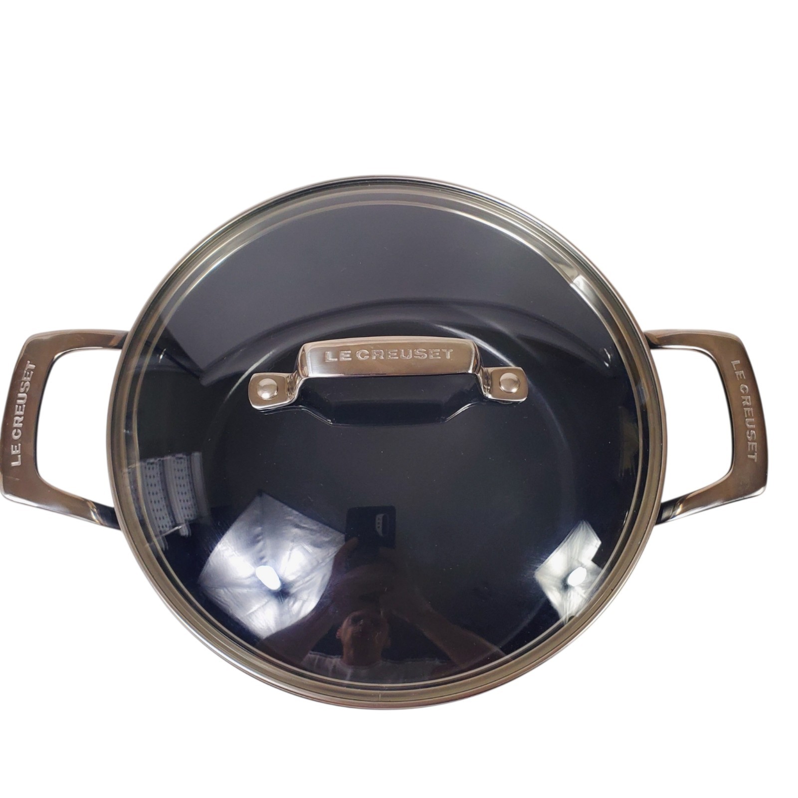 Le Creuset Toughened Nonstick 6.3 QT Deep Casserole/Stockpot w/ Lid Scuffs
