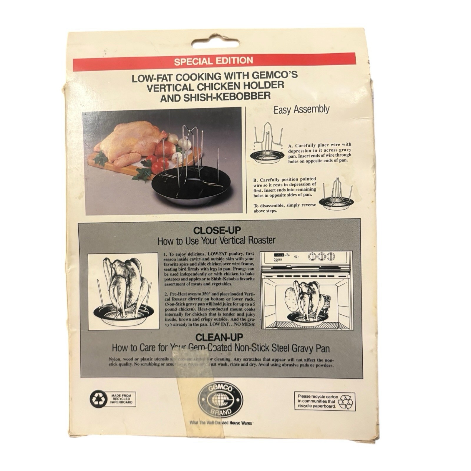 Gemco The Meal Times Multipurpose Vertical Poultry Roaster For Tender Chicken