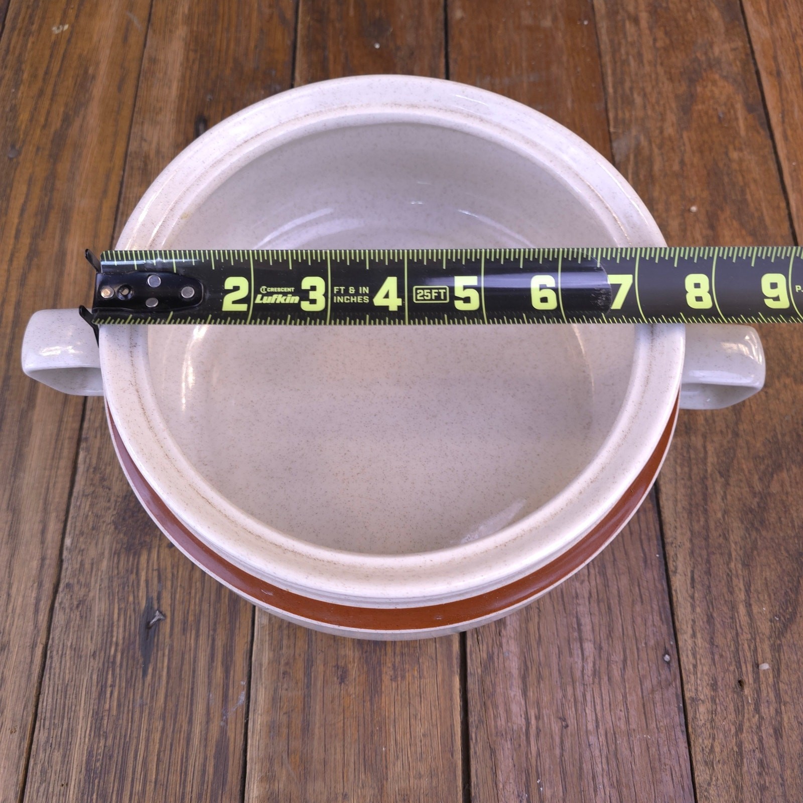 Vintage Casserole Dish with Lid Contemporary Chateau Hand Painted Stoneware Pot