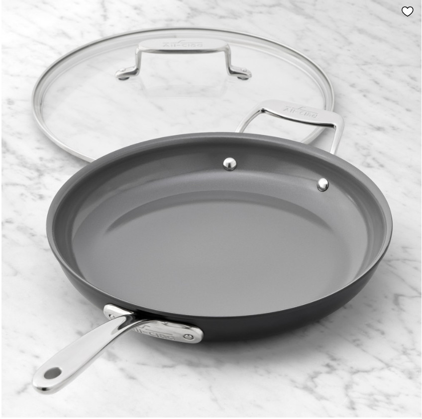 All-Clad NS Pro Ceramic Nonstick Fry Pan with Lid Hard Anodized