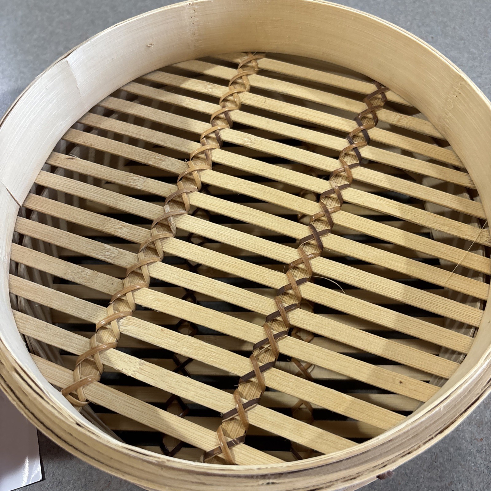 BAMBOO STEAMER 10″ NON STICK NEW OPEN BOX 10 INCH VEGGIE STEAMERW/ CARE INSTRUCT