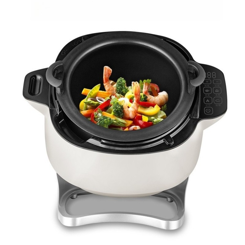 2000W Automatic Stir-frying Machine Stewing Heating Cooker Wok Household 6L 220V