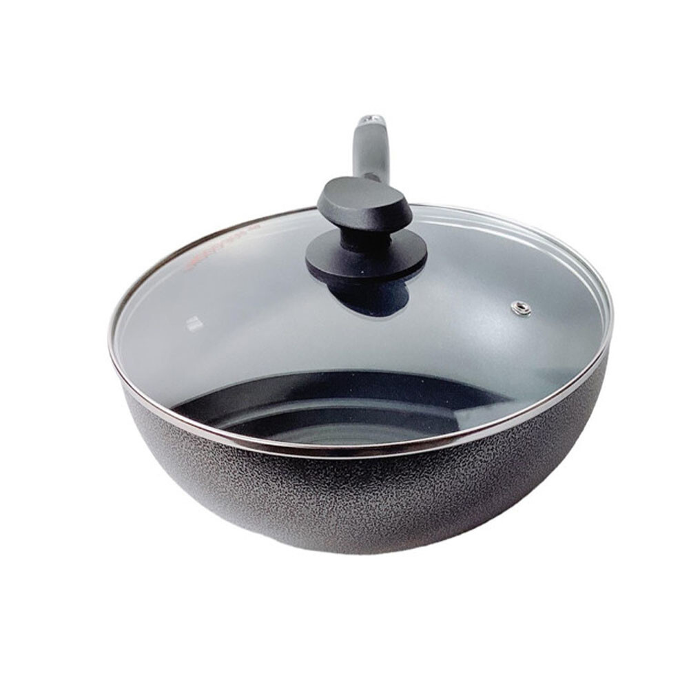 Nonstick Coating Deep Frying Pan Saute Pan with Lid, 10″ Fry Pan, Plastic Handle