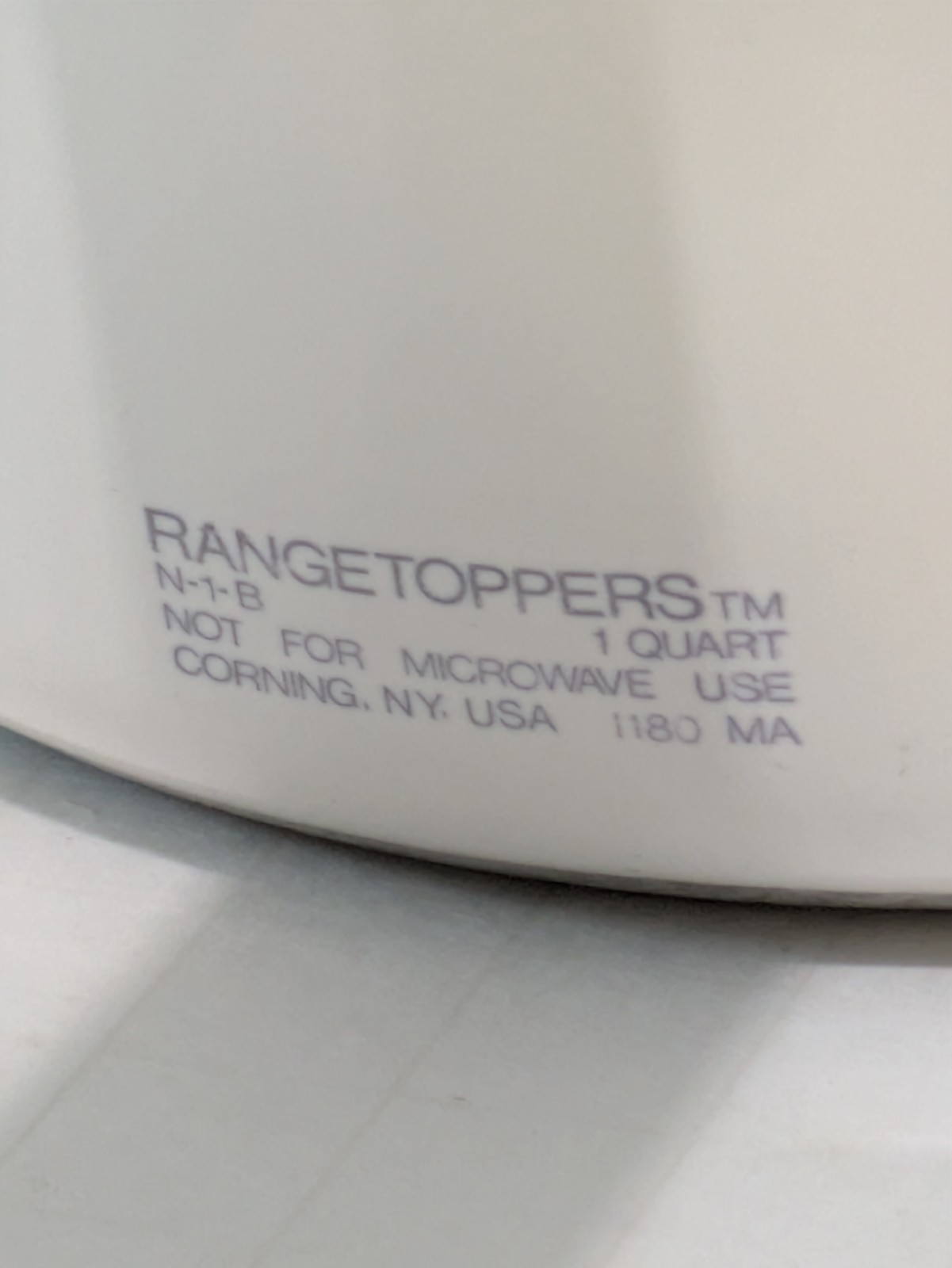 Vintage Corning Ware Rangetoppers N-1-B White 1 Quart Saucepan Pot & Pyrex