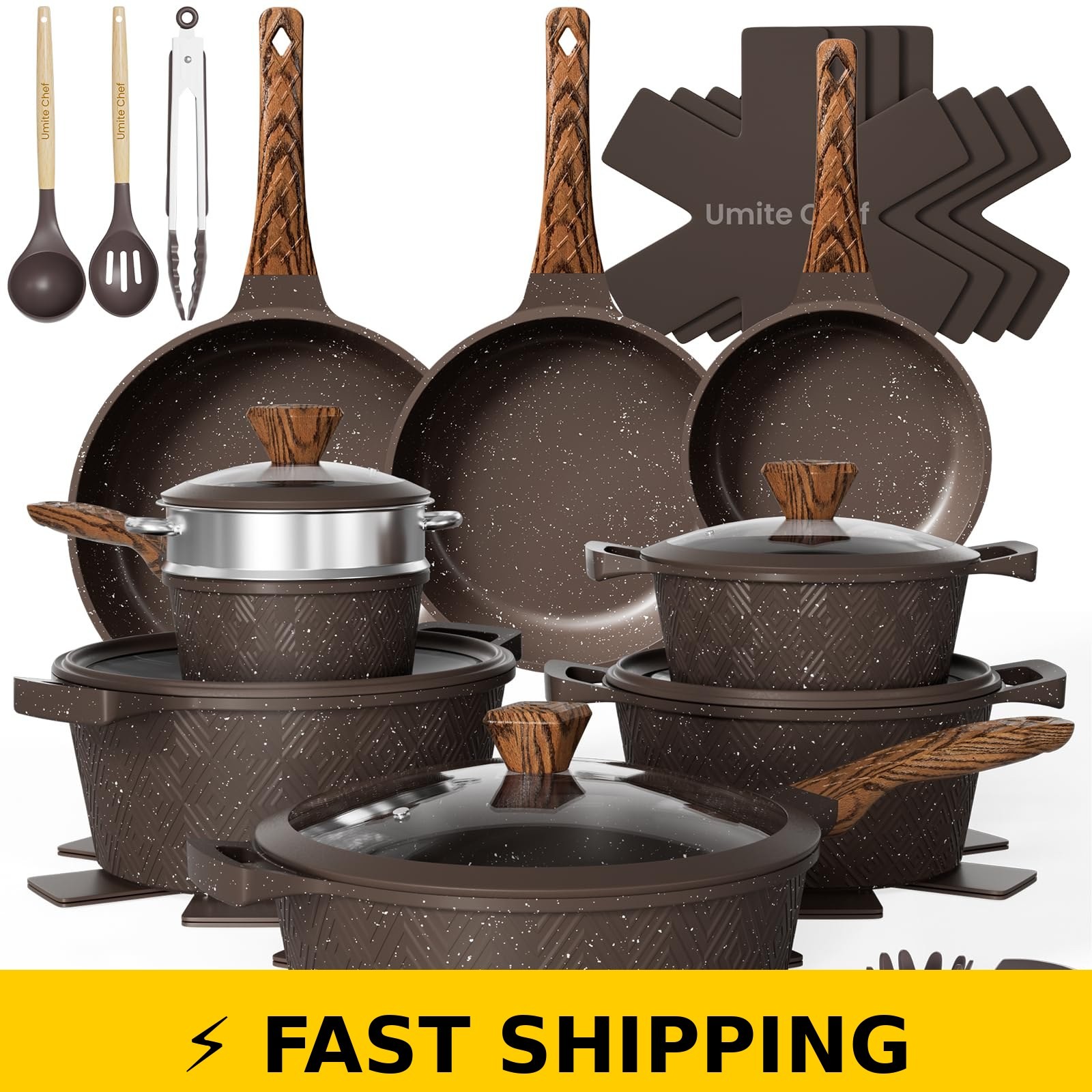 Umite Chef 26PCS Nonstick Cookware Set – Induction Compatible
