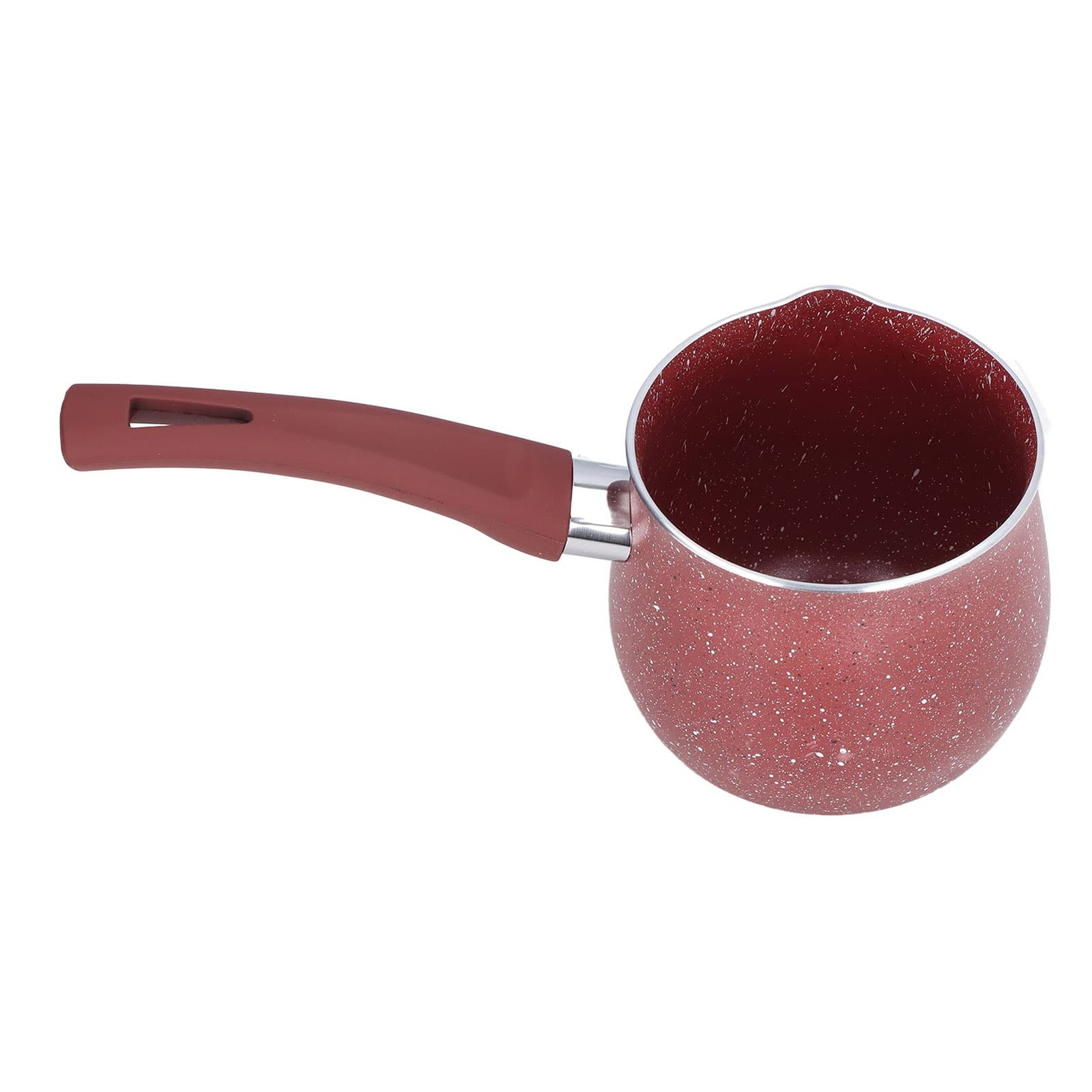 Milk Pot Mini Single Handle Coffee Warmer Boiling Aluminum Alloy Non Stick Red