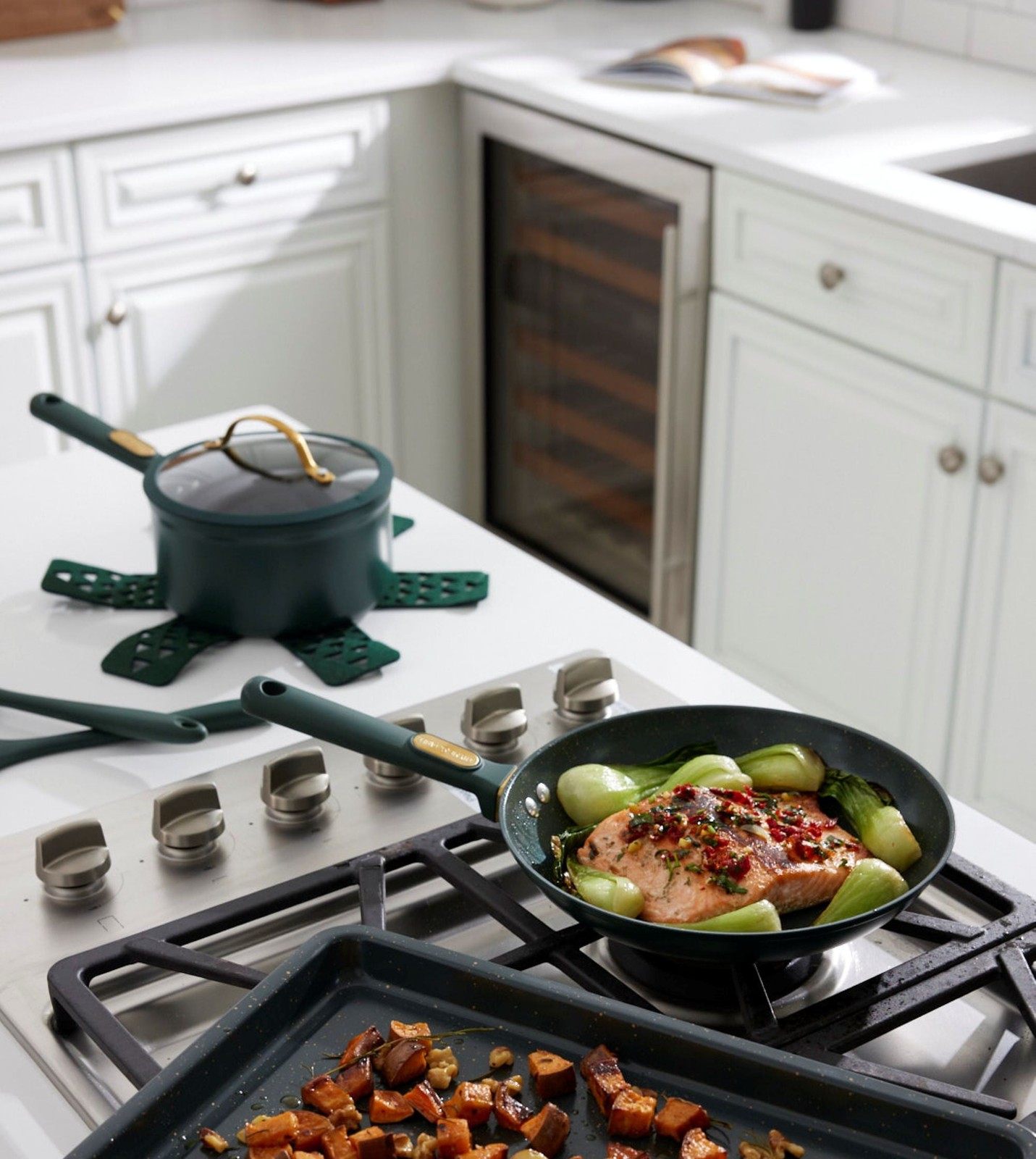 12-Piece Ceramic Non-Stick Granite Collection, Non-Toxic Cookware Set