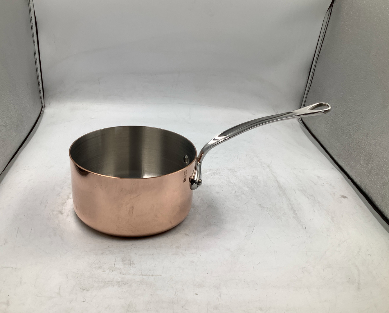 Mauviel M’Heritage 150 S Polished Copper & Stainless Steel Sauce Pan. 1.8-qt.